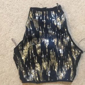 Cute Sequin Crop Top